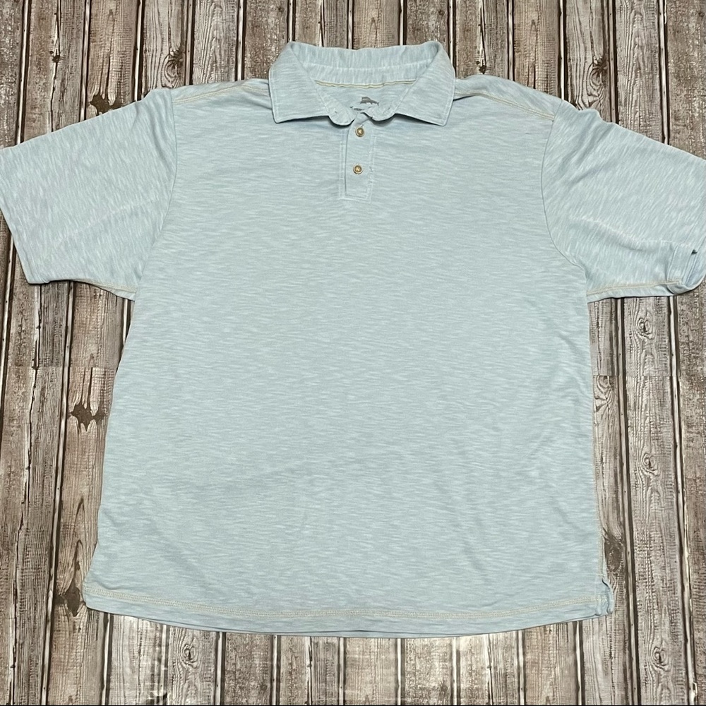 Tommy Bahama Light Blue Men's Short Sleeve Polo Shirt  Sz XL